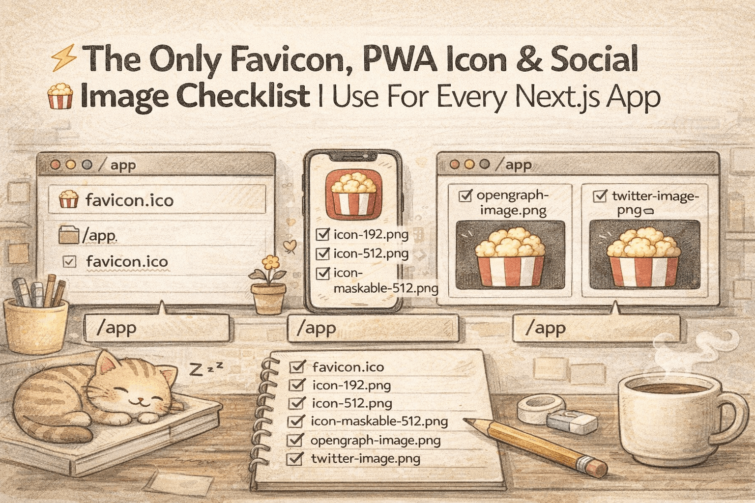 The Complete Guide to Favicons, App Icons & Social Images in Next.js (2026 Checklist)
