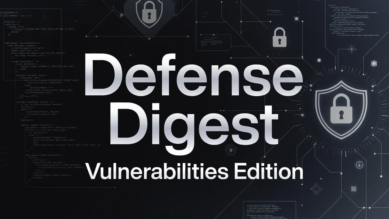 Defense Digest: Vulnerabilities Edition
